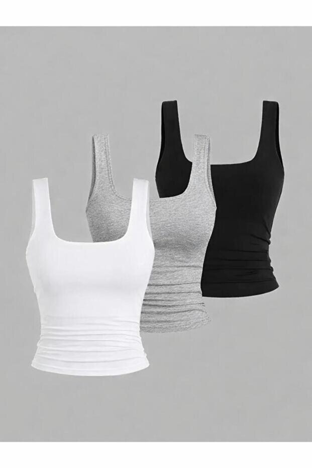 Women's 3-Piece Athlete Lycra Basic Blouse