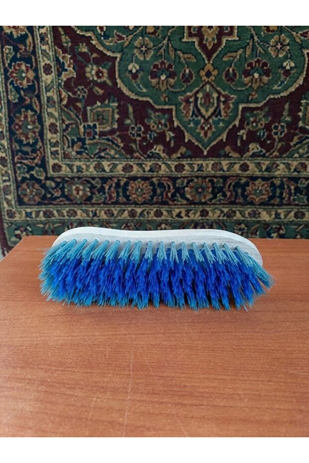 Traditional Carpet and Surface Washing Brush with Wooden Handle – 2 Different Color Options-Blue