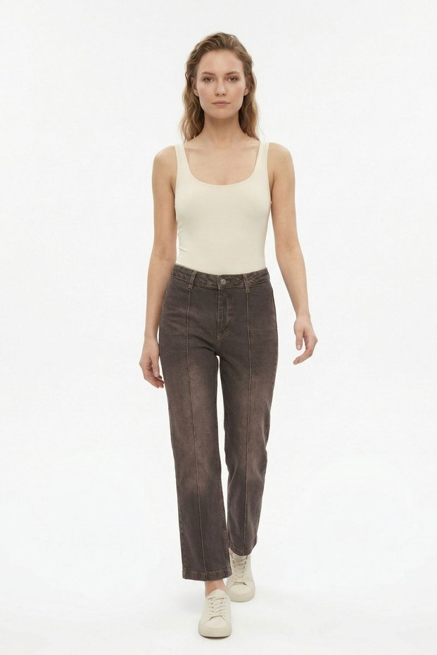 Coffee Streaked Washable Jeans 1302