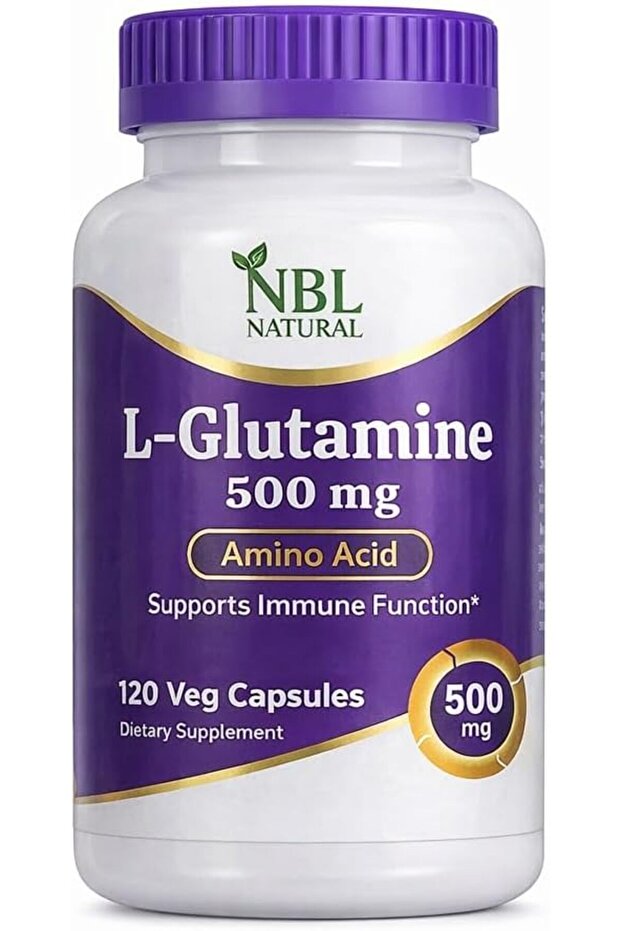 L-Glutamine 500 mg, Amino Acid, Supports Immune Function, Muscle Recovery, 120 Veg Capsules