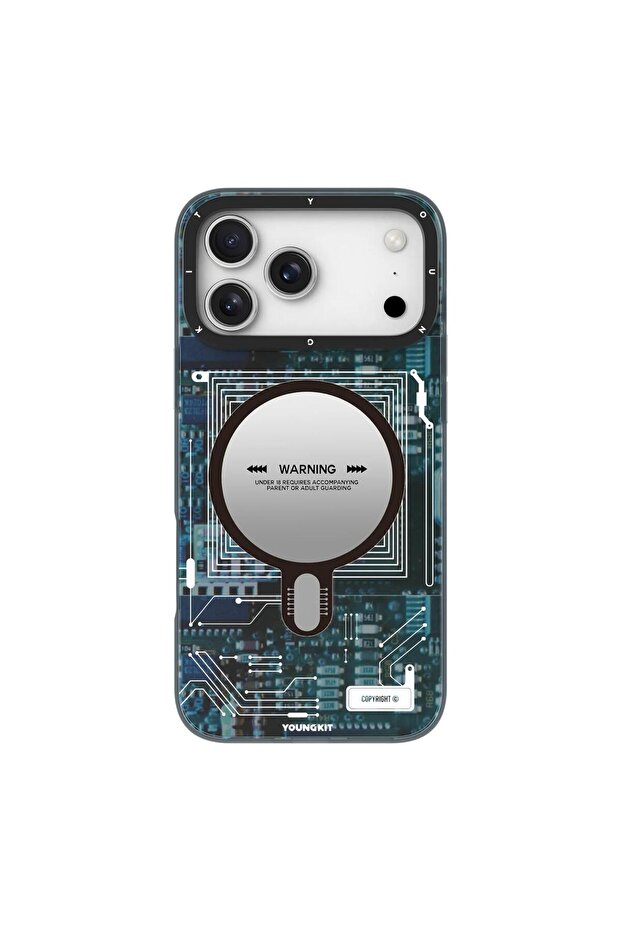 iPhone 17 Pro Max TECHNOLOGY Series Futuristic Circuit MagSafe Compatible Shockproof Case