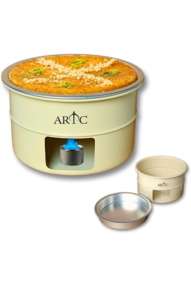 Portable Kunafa Warmer Stand, Arabic Turkish Sweet Kunefe Plate Cooking and Serving Plates