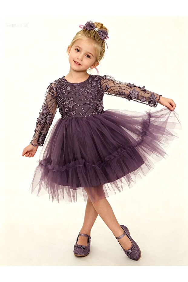 Lace Tulle Buckled Puffy Evening Dress Please Order One Size up