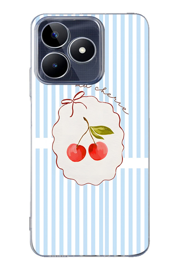 Realme Note 50 4g Compatible Ma Cherie Cherry Pattern Transparent Phone Case