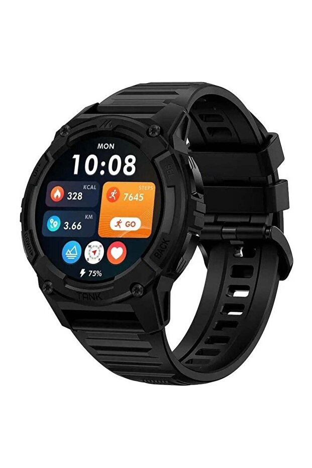 TANK S2 Smartwatch – AMOLED Display, Bluetooth Calling, 5ATM Waterproof, Comprehensive Heal