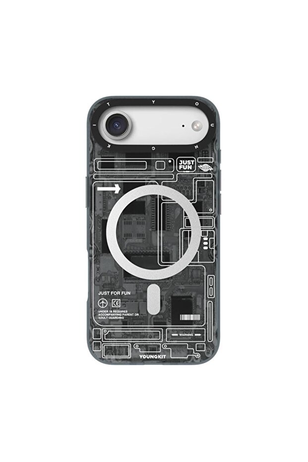 iPhone 17 Air TECHNOLOGY Series Futuristic Circuit MagSafe Compatible Shockproof Case