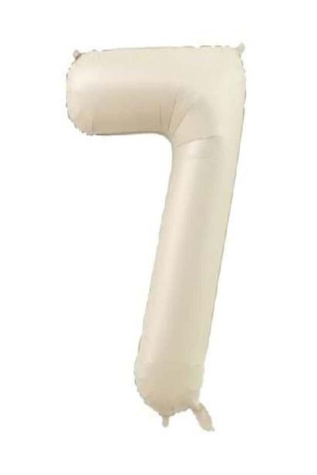 Cream Color Number Foil Balloon Birthday Age Balloon 76cm Helium