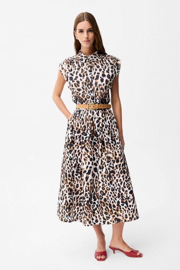 Leopar Desenli Etek