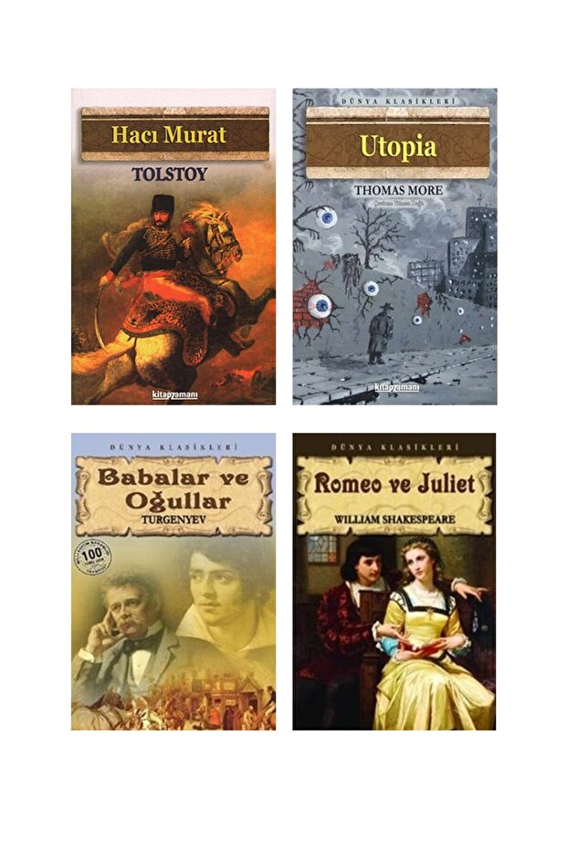 Hacı Murat-Babalar ve Oğullar-Utopia-Romeo ve Juliet-Dünya Klasikleri 4 Kitap