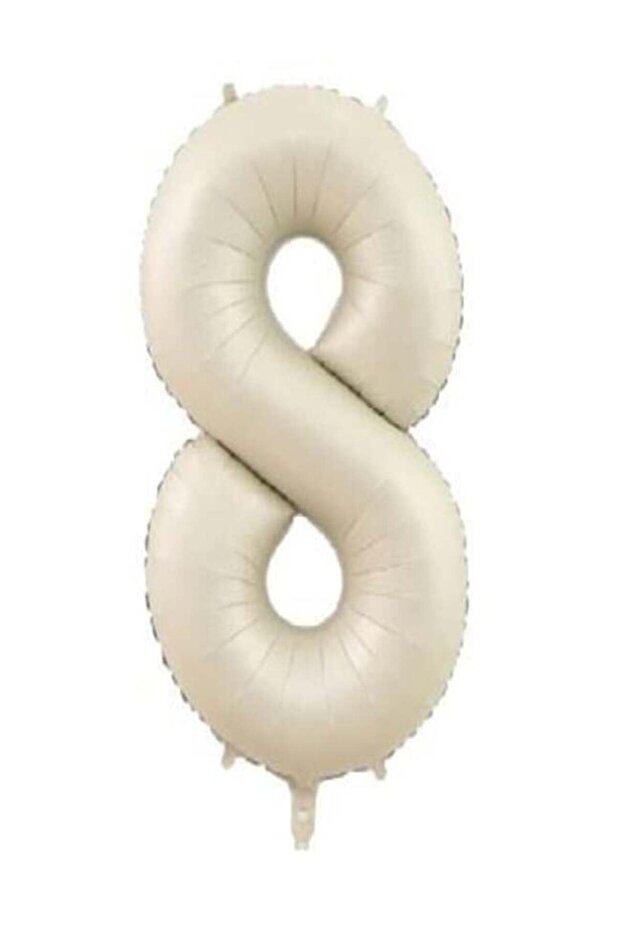 Cream Color Number Foil Balloon Birthday Age Balloon 76cm Helium