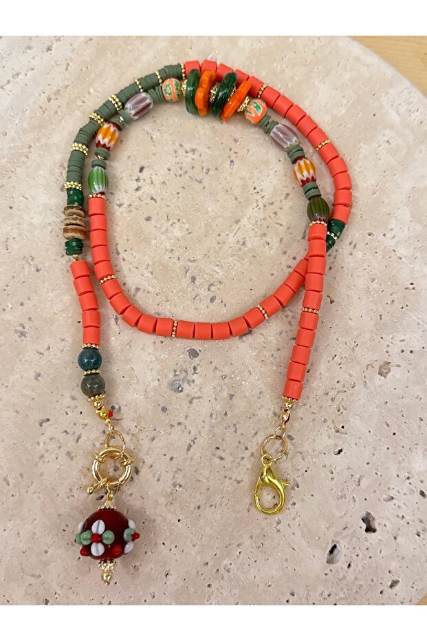 Murano Glass Handmade Flower African Long Necklace