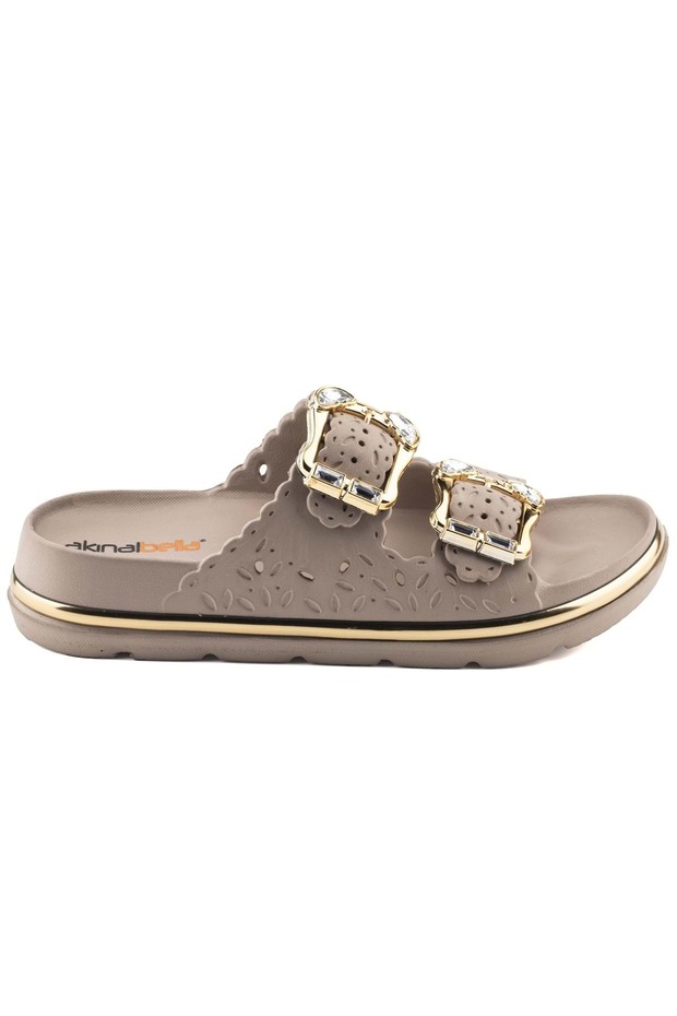 Kocamanlar e490 orthopedic women's slippers - mink