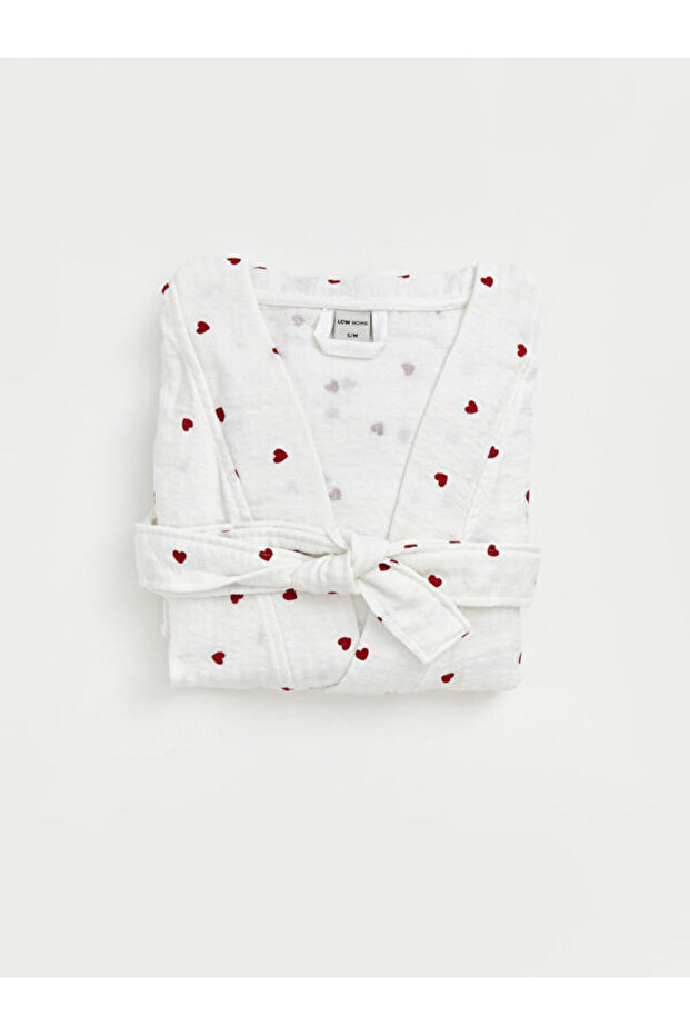Esvab • Modern & Distinctive Heart Embroidered Women's Bathrobe