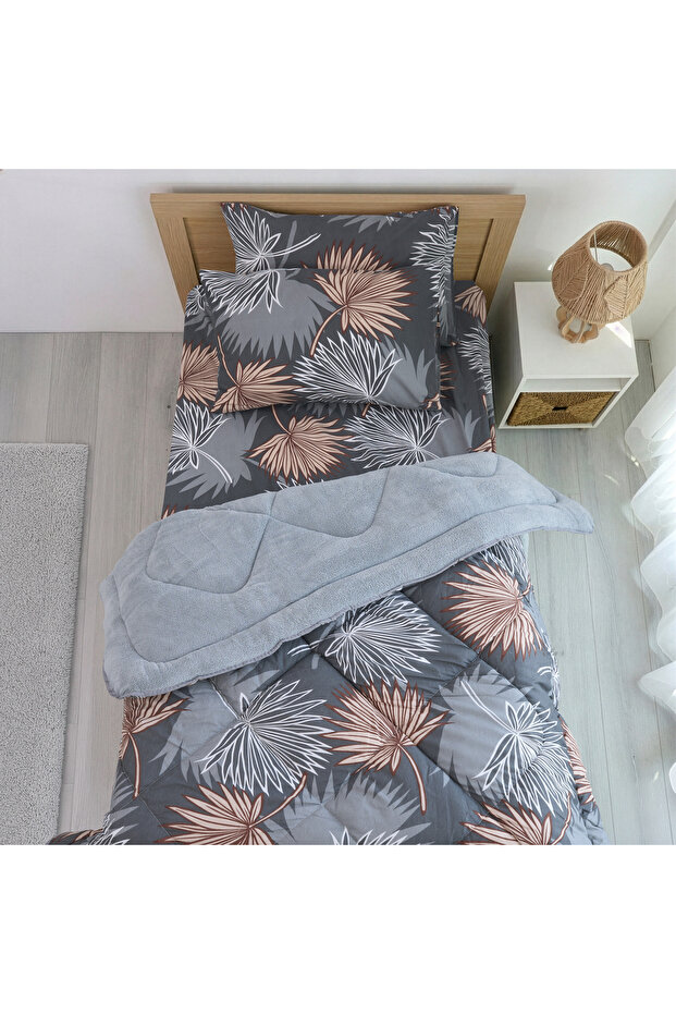 Single Patterned Pufidik Wellsoft Sleep Set & Quilt + 2 Pillowcases + Fitted Sheet