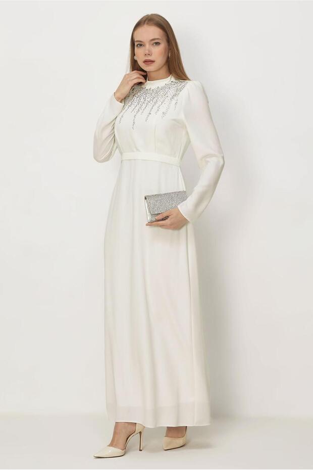 Stone-Detail Dress 45450