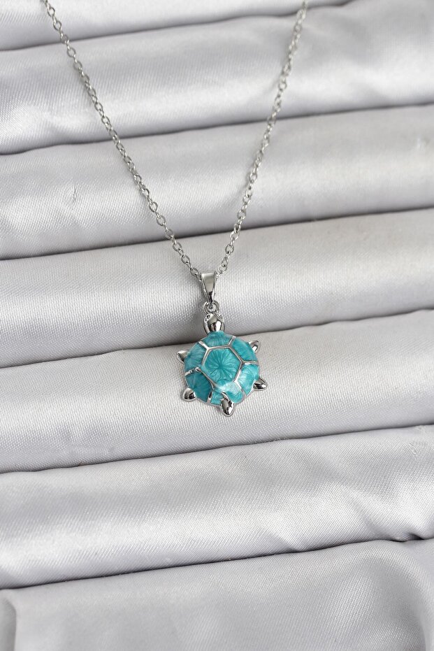 Chain Silver Color Turtle Model Women's Necklace - Ebj260411W41800