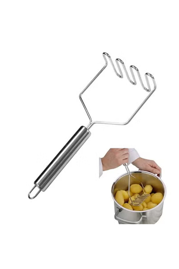Stainless Steel Potato Masher Silver
