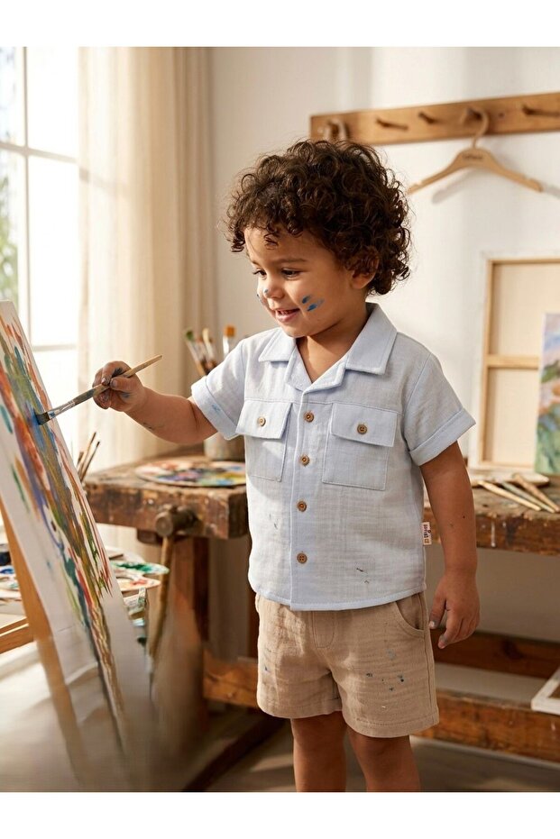 Baby Linen Breeze Theme Shorts 52090
