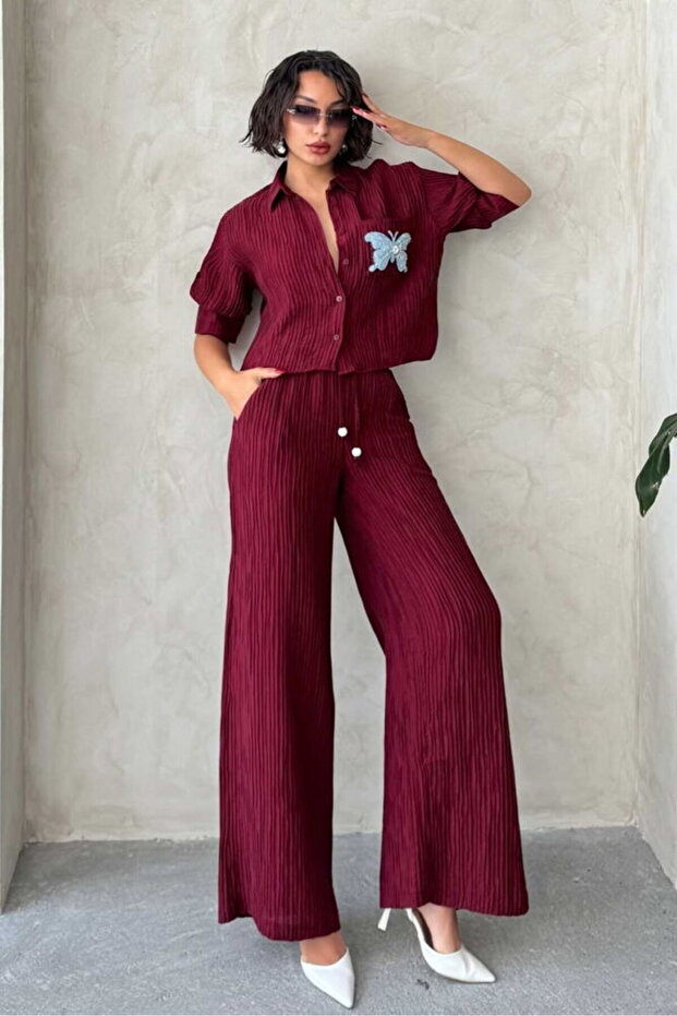Pilise Trousers - Burgundy | D2783
