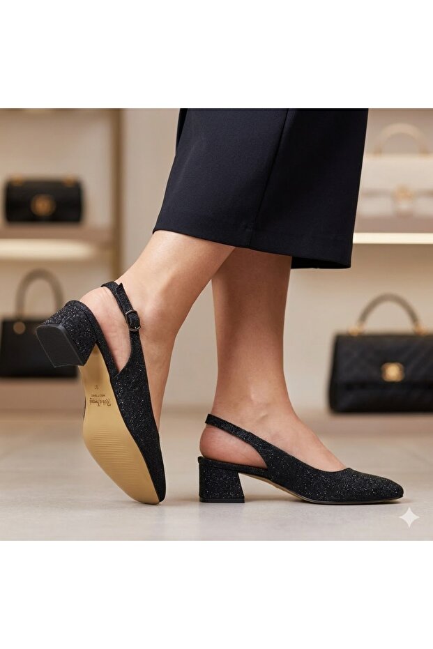 (Ayem) Blunt Toe Women's Shoes Black