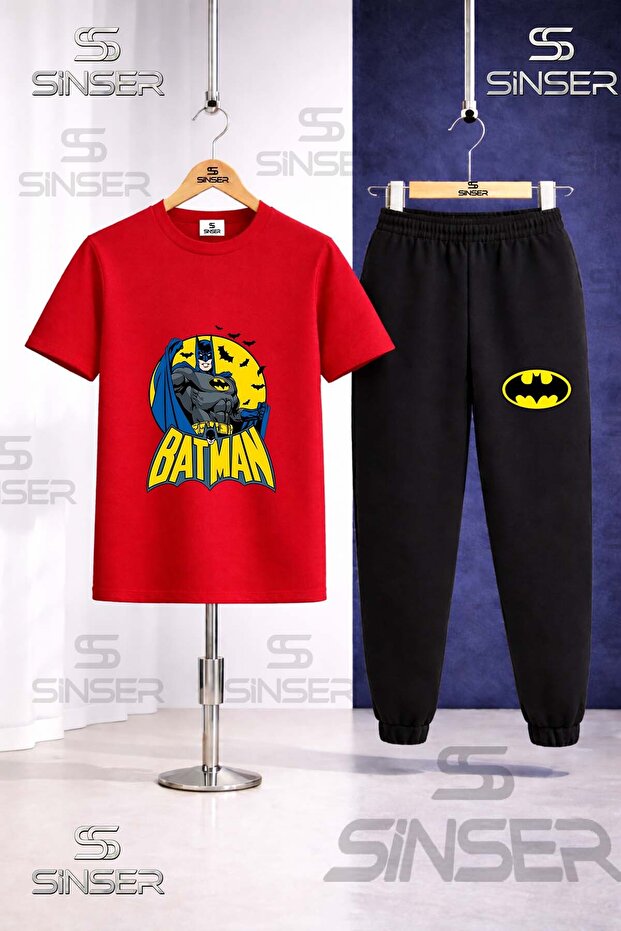 Children's Batman Printed T-Shirt and Sweatpants Set