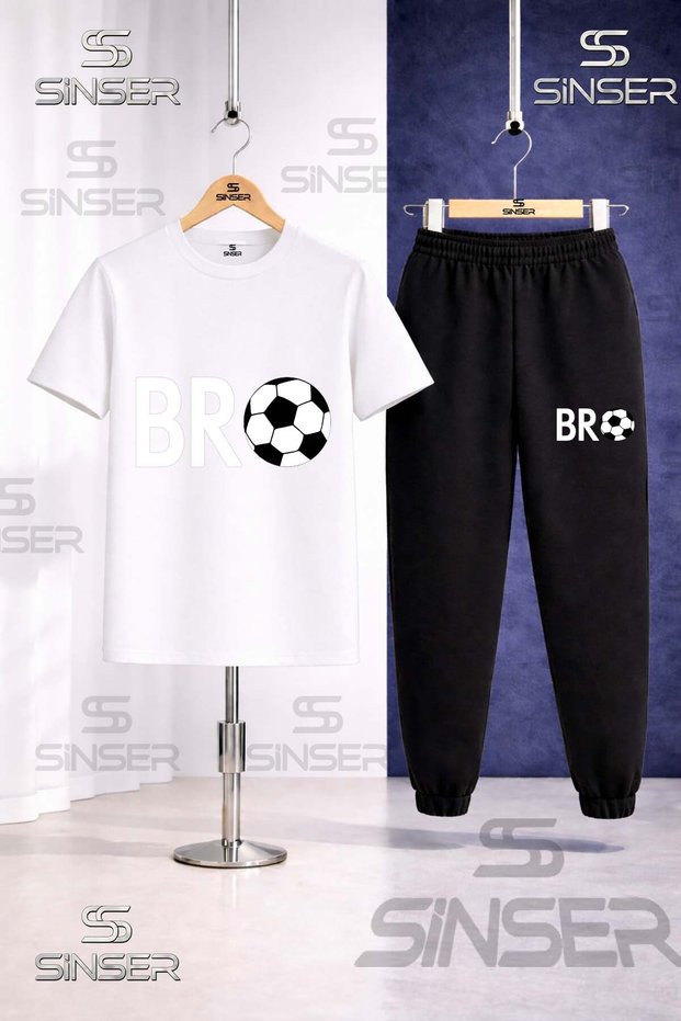 Children's Bro Top Yazi Byz Printed T-Shirt Tracksuit Set