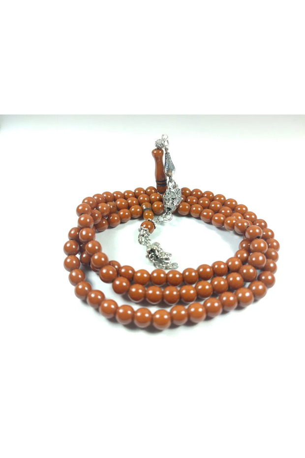 German Silver Tassel Combination Clasp Amber Prayer Rosary