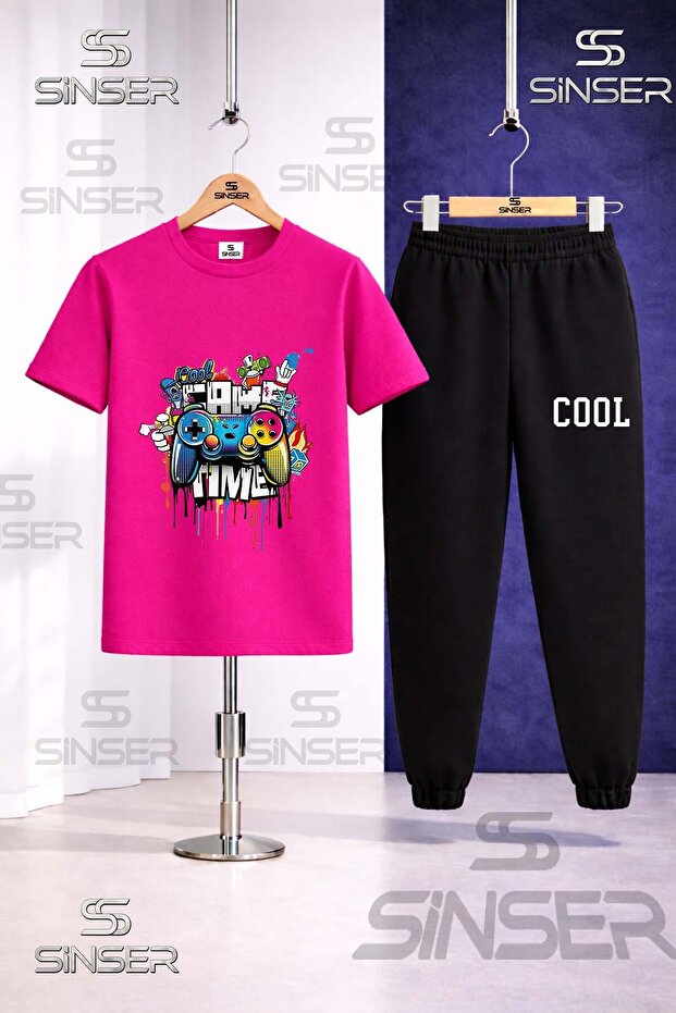 Children's Game Time Cool Printed T-Shirt Sweatpants Set
