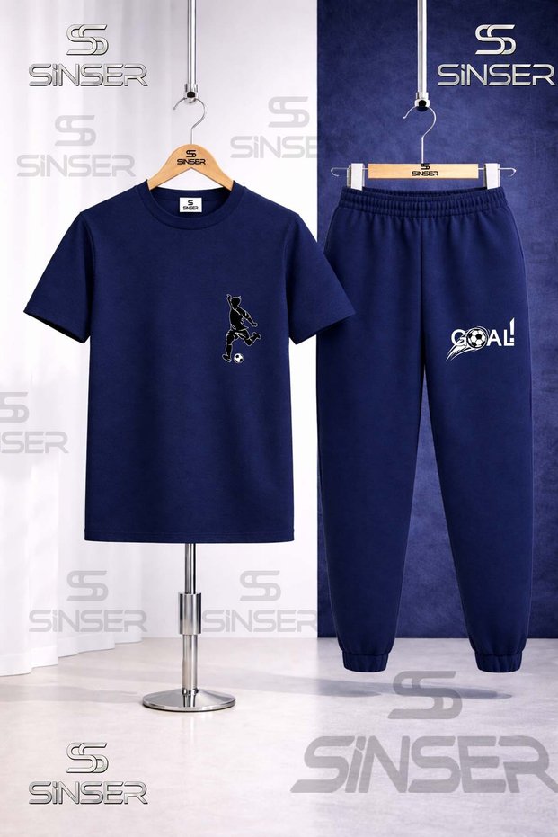Children's Footballer Syh Sol Ust Printed T-Shirt Tracksuit Set