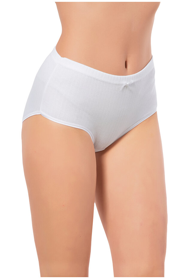 Women's 100% Cotton Elastic Waist 5-Piece Ribbed Slip/Panties (with Socks as a Gift)