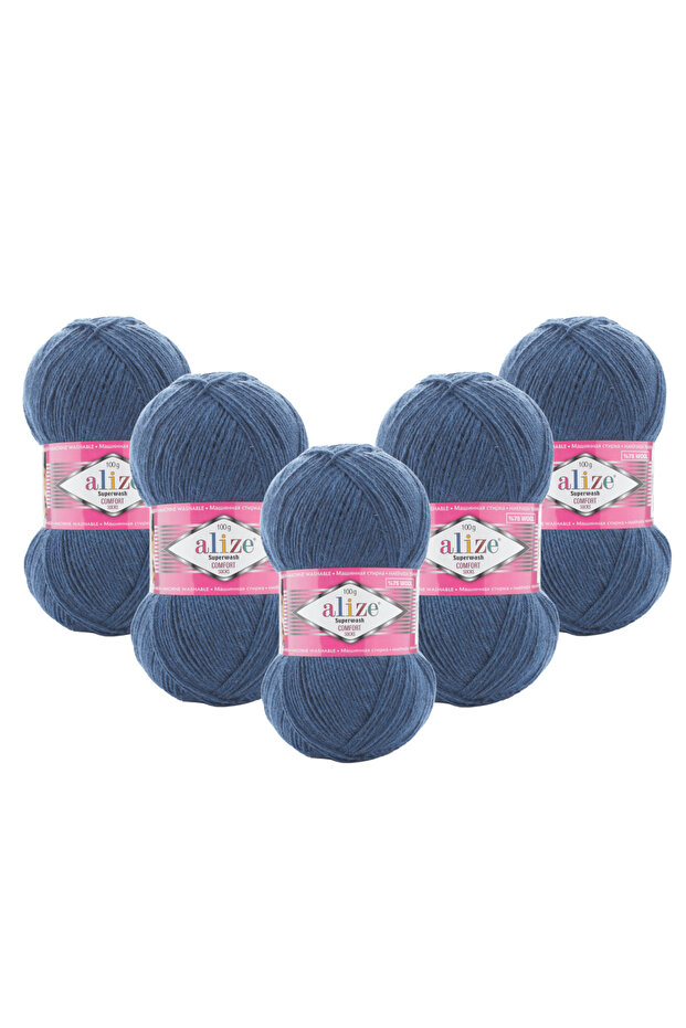 Superwash Comfort Socks 5 Pieces (846) 100 Gr 420 Mt-75% Wool 25% Polyamide Knitting Yarn