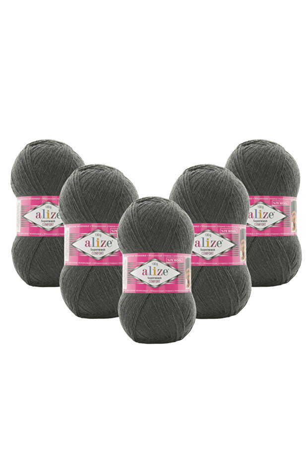 Superwash Comfort Socks 5 Pieces (873) 100 Gr 420 Mt-75% Wool 25% Polyamide Knitting Yarn