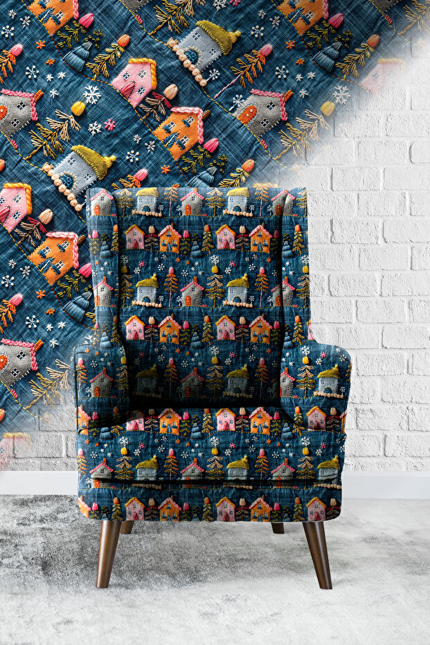 Secret Garden-02 3D Digital Printed Upholstery Sofa Fabric Good Quality Fabric That Does Not Stretch or Fade Easily
