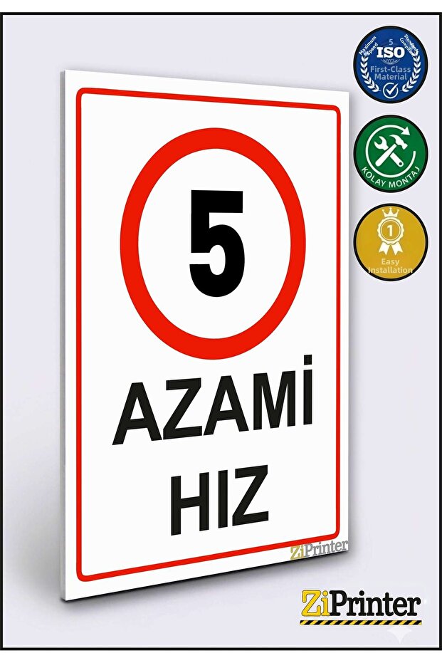 5 لافتات تحذيرية للسرعة من نوع أزامي هيز، ديكوتا، مقاس 15x20 سم