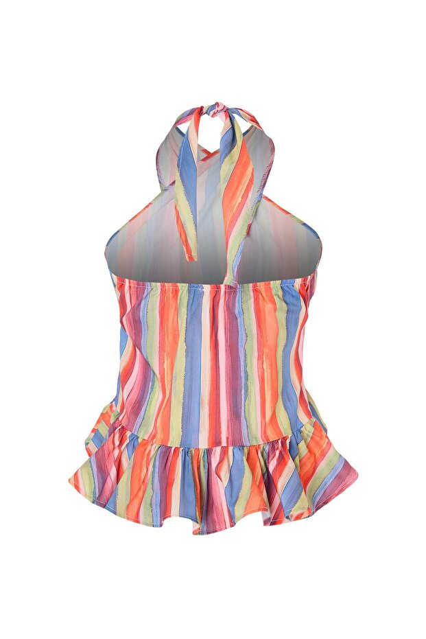 Çok Renkli Çizgili Dokuma Bluz TWOSS26BZ00599 - 2