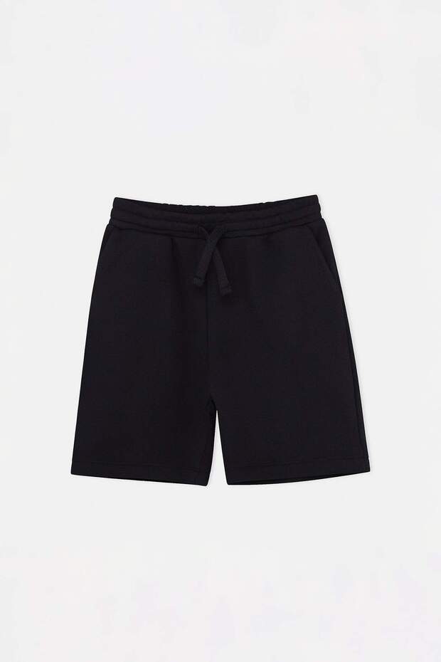 Ekru-Siyah Çizgili İkili Örme Şort & Bermuda TKDSS26SR00020 - 12