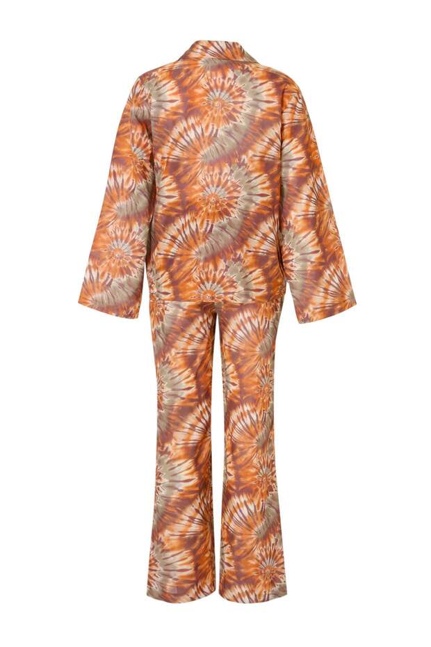 Batik Desenli Dokuma Oversize 100% Pamuk Plaj Gömlek Pantolon Takım TBESS26AU00050 - 11