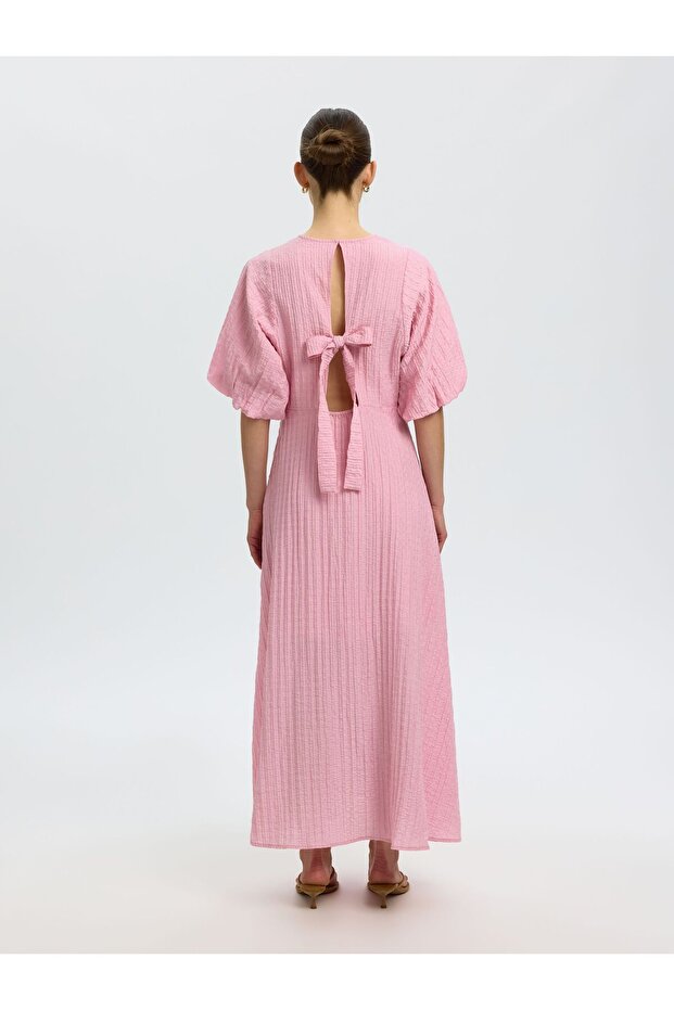 Rochie maxi cu mâneci bufante - 4