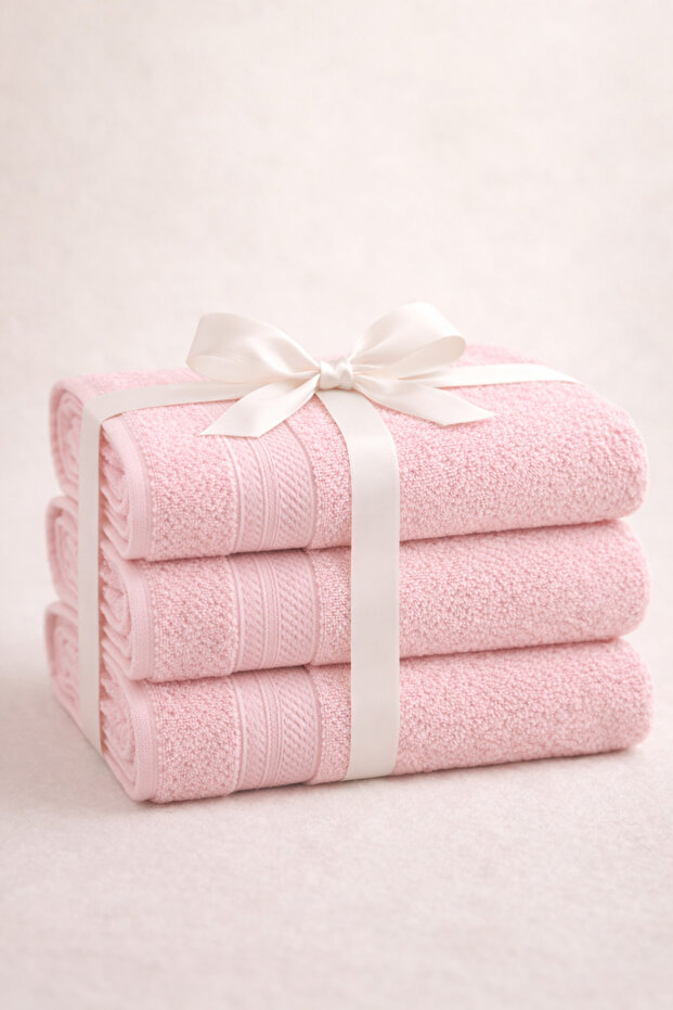 Home Gift 3-Piece Hand & Face Towel Set 100% Cotton Certified Gift Packaged 50X80 cm