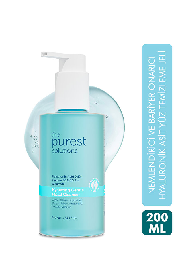 The Purest Solutions Kuru ve Karma Ciltler için Nemlendirici ve Bariyer Onarıcı Temizleme Jeli 200 ml