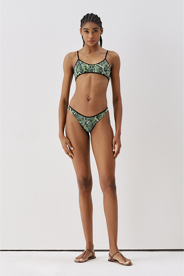 Ss6056 Snake Pattern Bikini Set - 2