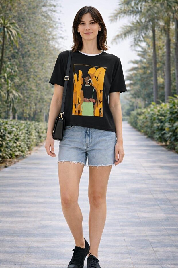 Printed Cycling Neck T-Shirt (A21-10520)