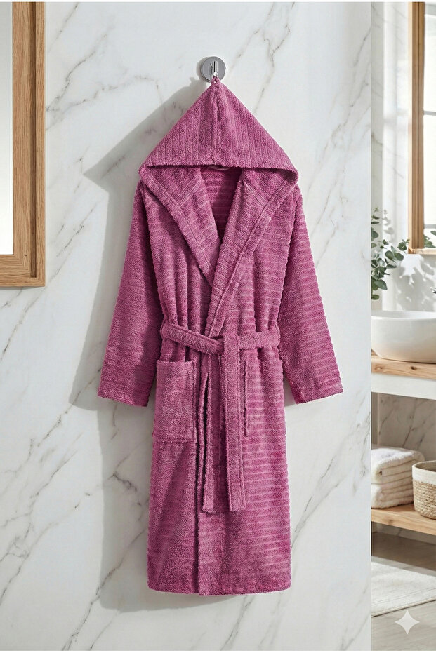 Mira Mürdüm Hooded Bathrobe