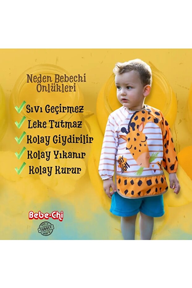 Bebechi Long Sleeve Food and Activity Bib (6-24 Months)