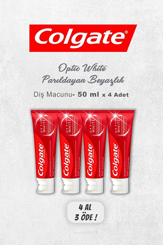 اشتري 4 وادفع 3 من Colgate Optic White Shimmering Whiteness بحجم 50 مل