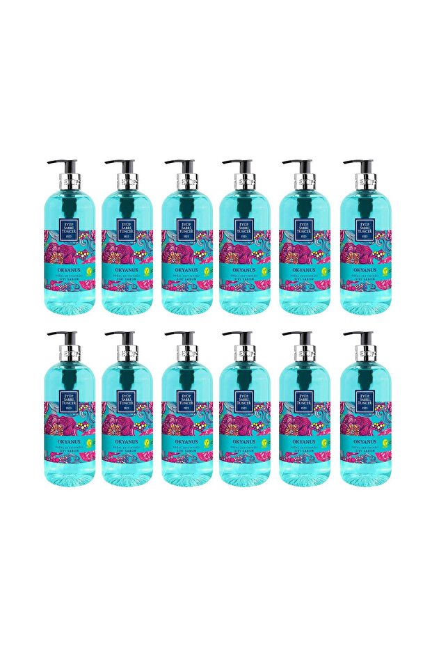 Natural Olive Oil Liquid Soap Ocean 500 ml X 12 Pieces