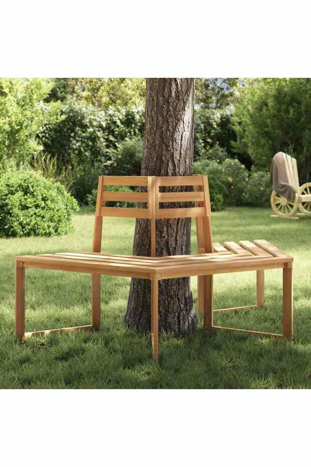Tree Bench Half-hexagonal 160 cm Solid Acacia Wood
