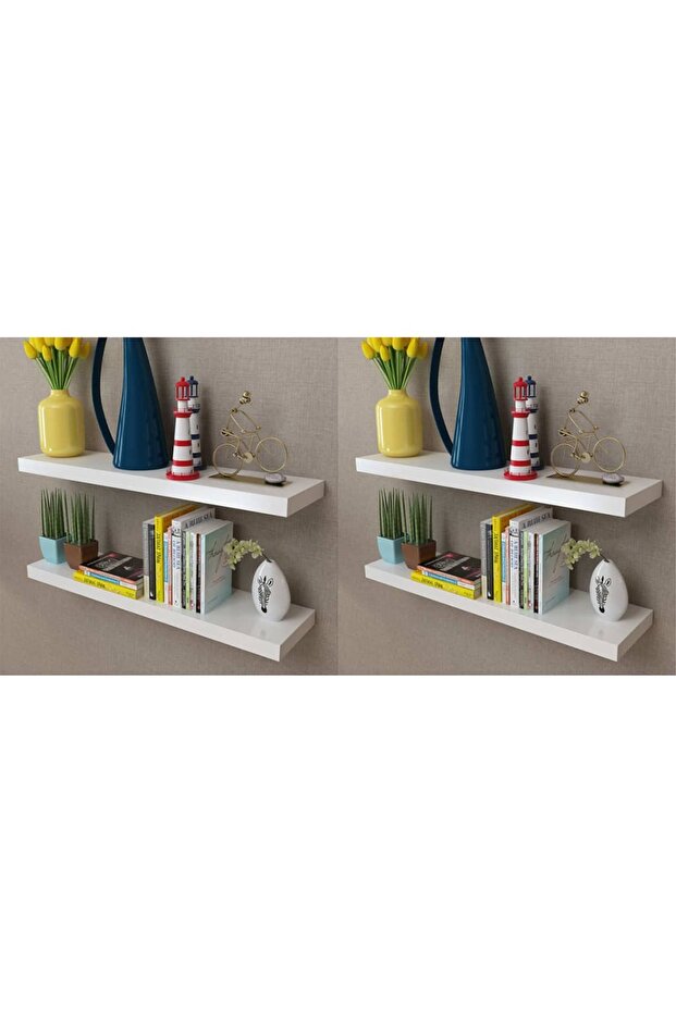 Wall Shelves 4 pcs White 80 cm