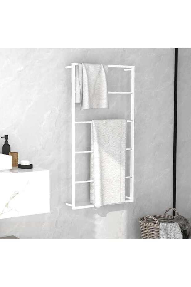 Towel Rack White 60x10x116 cm Steel