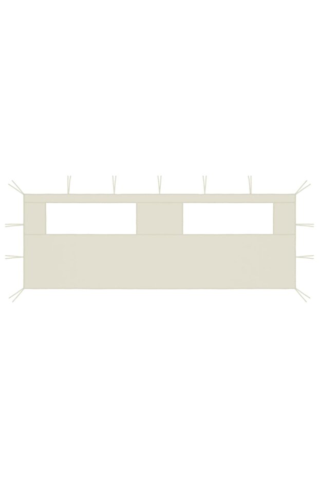 Gazebo Sidewall with Windows 6x2 m Cream